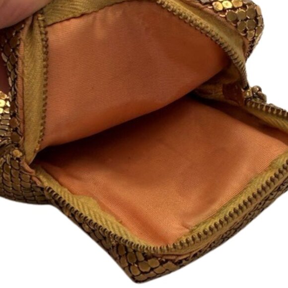 Vintage Whiting and Davis Gold Mesh Pouch Cigarette Case - Picture 3 of 5